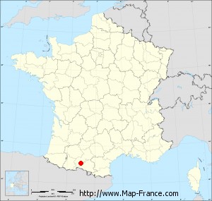 Small administrative base map of La Bastide-du-Salat